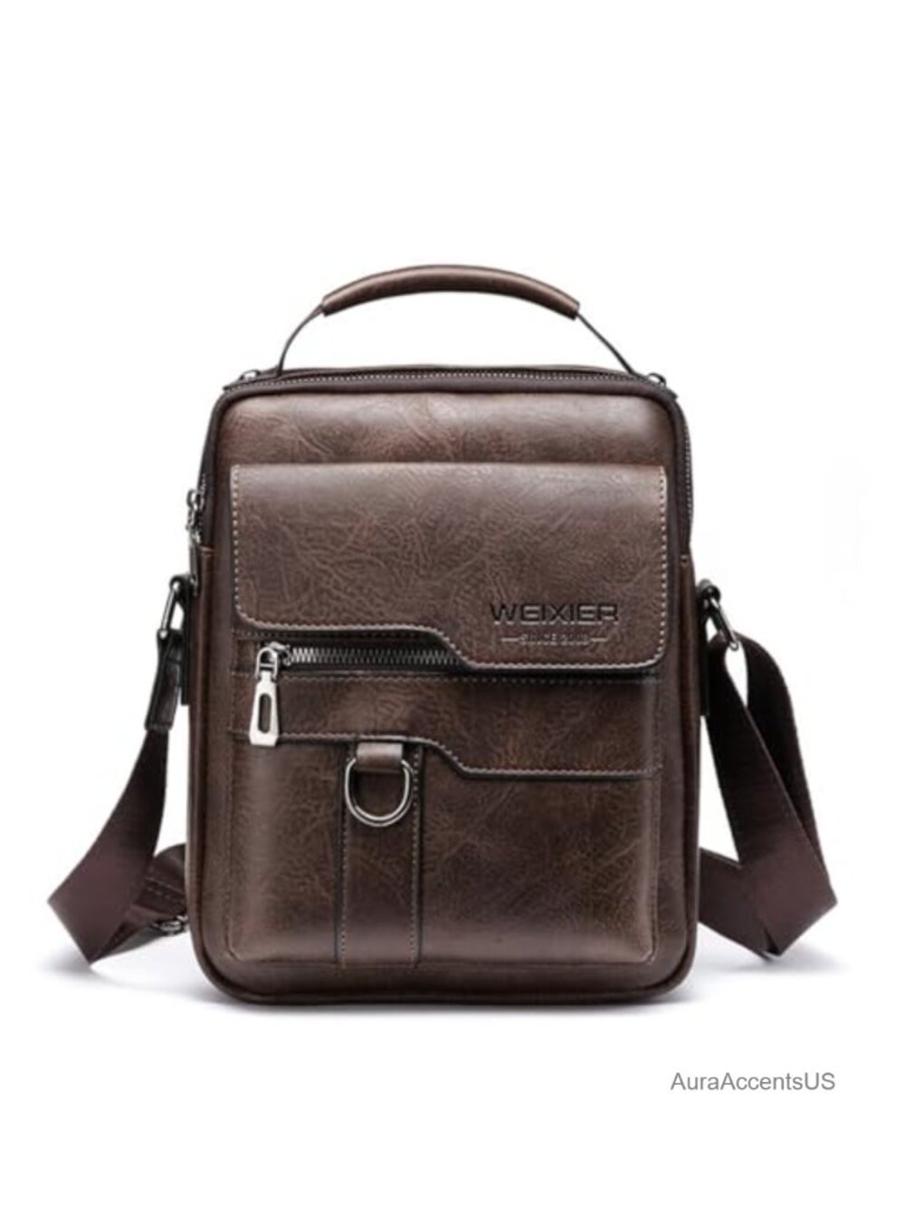 Vintage PU Leather Messenger Bag Crossbody Shoulder Purse Small Satchel
